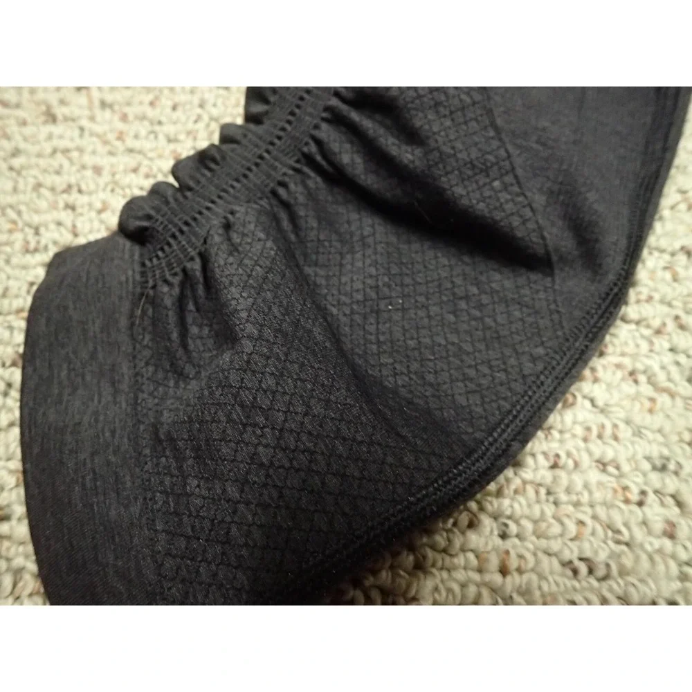 Lululemon Ebb to Street Crop Leggings Womens‎ 2 Grey Excellent Ruched Seamless